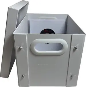 20 CheckOutStore White 7" Vinyl Record 45 RPM Storage Box