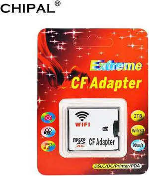 CHIPAL WIFI Flash Card Kit MicroSD  TF to CF WIFI Adapter Memory Card Micro SD to CF Compact  Card Reader for Digital Camera