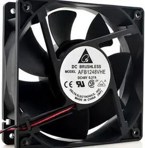AFB1248VHE Double Ball Bearing Cooling Axial Fan DC 48V 0.27A 12.96W 12038 120*120*38mm 2 Wires 3200RPM