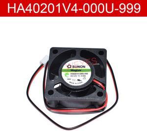 FOR Sunon HA40201V4-000U-999 DC12V 0.6W 2 Lines Square Cooling Fan