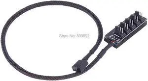 Host Case PC Cooler CPU Fan Power Cable 1 Female to 5 Male 4Pin Socket Fan Hub Splitter Cable for 3Pin&4Pin PWM Cooling Fan