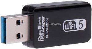 USB 3.0 Wifi Adapter 2.4G 5G 1200Mbps Wifi USB Ethernet Network Card Dual Band Wireless Wifi Dongle Receiver for PC Desktop