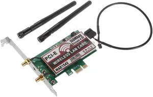 150Mbps Wireless Wifi LAN Network 2 Antenna PCI- E PCI Express Adapter Ethernet Card + Bluetooth-compatible 4.0 for PC