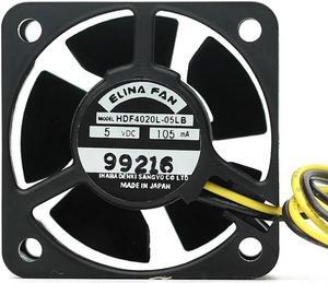 FOR Fan HDF4020L-05LB 4cm 4020 5V 0.105a Ultra-Quiet Axial Cooling Fan