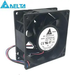 FOR for 9cm QFR0924UHE 9238 92*92*38mm DC 24v 1.2A 3wire Cooling fan 8300RPM 131.76CFM