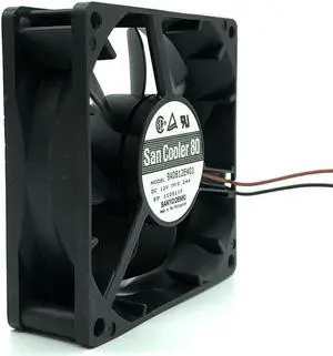 FOR 9A0812E401 DC 12V 0.24A 80x80x25mm Server Axial Computer PC 8cm 80mm Cooling Fan Bearing 3300RPM