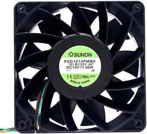 FOR 6000RPM 120mm High Speed PWM Cooling Fan,for PSD1212PMBX 120X120X38mm 12V 36W 4 wire Axial Mining Computer Fans