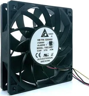 FOR 12cm 48V High Speed Cooling Fan for THB1248B 12025 120X120X25mm 48VDC 0.75A 4Lines Bearing for HW Device