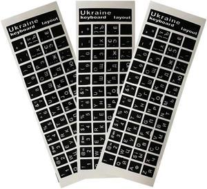 FOR Keyboard Stickers Black Transparent Background with White/Color Lettering for Computer Keyboard Keys