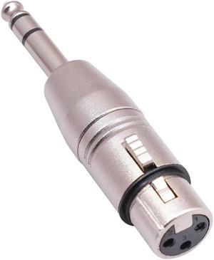 FOR Female 3Pin to 6.35mm 1/4 inch Stereo Male Adapter , 6.35mm 1/4 to Stereo Adapter for Microphone