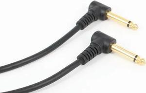 FOR Mono 6.35mm 1/4 inch TS Male to M Right Angle Audio Cable Gold 5FT