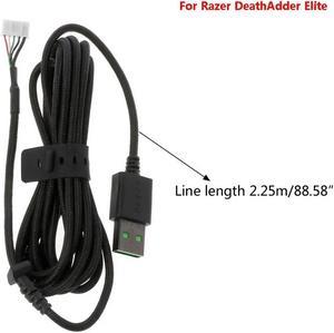 FOR Durable Nylon Braided Line USB Mouse Cable Replacement Wire For Elite Wired Gaming Mouse