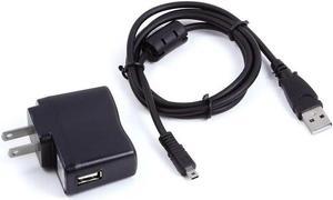 FOR USB AC DC Power Adapter Camera + PC Cord For S3100