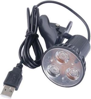 FOR 3 LED Port Clip On Spot USB Lamp Light For Laptop PC Notebook Black Super Bright