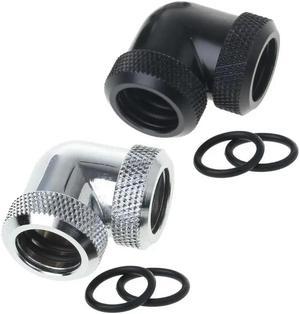 FOR Water Cooling G1/4 Thread 90 Degree Elbow Adapter Tube Connector 14mm Rigid Hard Tube Connector Water Block Fittings