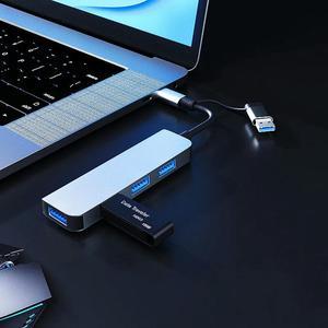 FOR USB 3.0+TYPE-C 3.1 Plug to 4 Port USB 3.0 Hub OTG Cable For PC Ph Mobile hard disk U Mouse Keyboard Printer