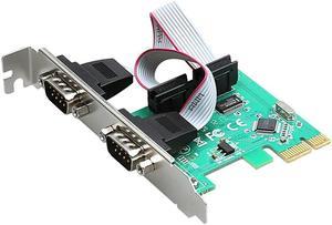 FOR 2 Port RS232 RS-232 Serial Port COM to PCI-E PCI Express Card Adapter Converter WCH CH382L