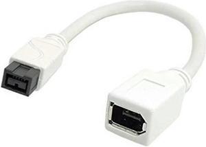 FOR The White IEEE 1394 6PIN Female to 1394b 9PIN male Firewire 400 TO 800 Cable 10cm