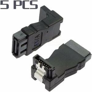 FOR 5pcs SATA 7Pin Male to Female Angled Type 90 Degree Extension converter adapter