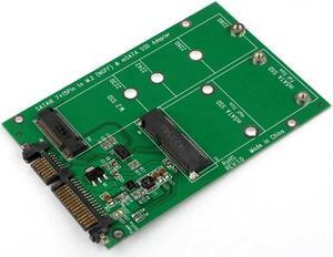 FOR 2 in 1 Sata-Base 2 Lane M.2 BKEY And mSATA SSD To SATA III 7+15 Pin 2.5 SATA Adapter