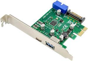 FOR PCI-E Dual Port USB 3.1 Expansion Card Type-C + Type -A VLA805 set usb3.0 usb3.1 to pcie converter card