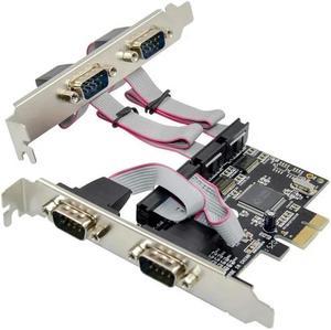 FOR PCIe to 4 Ports DB9 RS232 Serial Converter card 4 DB-9 serial rs232 ports pci-e controller card WCH384L set com