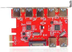 FOR Pci 5-Port USB3.0 External +2 Port USB3.0 Desktop USB3.0 Expansion Card pcie usb 3.0 5+2