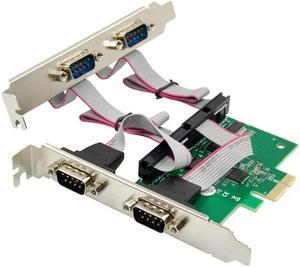 FOR PCIE 99100 4S 4-port com DB9 RS232 Serial Port Card Controller Card PCI Express 4 ports rs-232 to pci-e Adapter