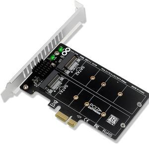 FOR RAID Splitter Expansion Card for PCIE X1 to Dual NGFF M.2 SATA SSD