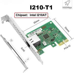 FOR I210-T1 1G Ethernet Server Adapter For I210AT PCIe2.1 X1 RJ45 Single Port 1000M PXE Startup