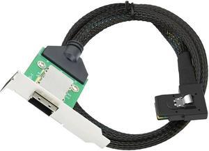 FOR Mini SAS HD SFF-8088 Female to SAS 8087 Right Angle Server Adapter Conversion Cable