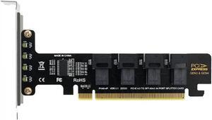 FOR Improved Storage with PCI-E U2 Expansion Card ,PCIe X16 to 4 NVME U.2 SSD SFF-8643 Cards Pcie 4.0 Split Card