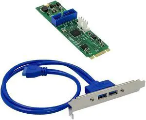 FOR NGFF M.2 b+m key to 2-ports USB 3.0 Adapter Converter Card 19Pin 20Pin Dual usb3.0 720202 set M2 Expansion Bracket