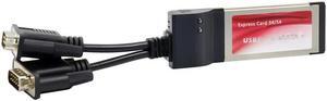 FOR 2 ports RS232 34mm to Dual Serial Port DB9 COM RS-232 Expansion Card for Laptop mcs7720 set