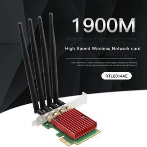 FOR High speed PCIe network card 1900M WIFI network adapter RTL8814AE 4 Antenna 2.4G/5G Dual Band WIFI