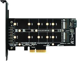 FOR M.2 Nvme SSD NGFF To PCIE X4 Adapter Card M Key-B Dual Interface Expansion Card Supports 20110 SSD