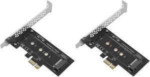 FOR 2 Pcs M.2 SSD M-Key NVME Pcie 3.0 X1 Card Adapter With Low And Full Bracket - Supports M.2 Pcie 2230 2242 2260 2280