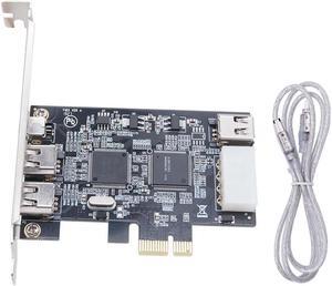 FOR PCI-E 1X IEEE 1394A 4 Port(3+1) Firewire Card Adapter 1394 A Pcie With 6 Pin To 4 Pin IEEE 1394 Cable For Desktop
