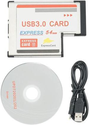 FOR 5Gbps 2 Port Inside USB 3.0 HUB To Express Card Expresscard 54Mm Adapter