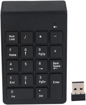 FOR Numeric Keypad,18 Keys USB Number Pad Keyboard With 2.4G Mini USB Numeric For Laptop Desktop PC Notebook - Bla