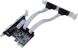 FOR 25Mbps PCIE Serial Port Expansion Card AX99100 Chip PCIE to Serial Port RS232 Interface 4 Port Expansion Card Riser Card