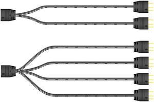 FOR 5V 3-Pin A Extension Cable Point Two/Four A Sync Hub Extension Line Support 5V 3Pin Memory Vest Light Bar Fan