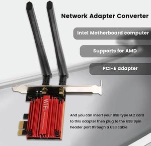 FOR M.2 NGFF Wifi BT Card To Desktop PC PCI-E Network Adapter Converter For 3160NGW AX200NGW AX210NGW