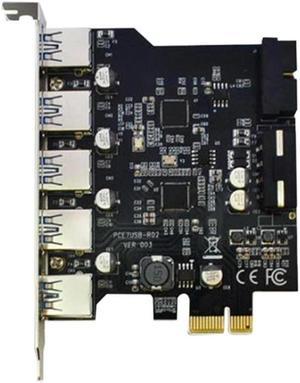 FOR USB 3.0 PCI-E Expansion Card 5 Ports Hub Adapter External Controller PCI Express Card,With Internal 19-Pin Connector