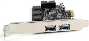 FOR 2 Port USB 3.0 PCI Express Card Superspeed USB 3.0 Card With 20-Pin Power Connector For Desktop With Speed Up To 5Gbps