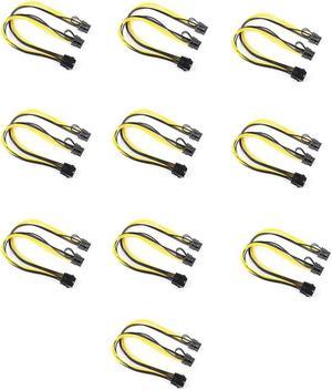 FOR 10PCS 30Cm CPU 8Pin To Image Video Card Dual 8Pin ( 6Pin+2Pin) Power Supply Splitter Cable Cord 1 To 2 Power Cables