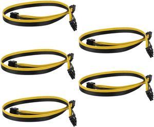 FOR 5Pcs PCI-E 8Pin To Dual 6+2 Pin Power Supply Cable PCIE 6+2Pin Male To 8 Pin Male For Modular PSU