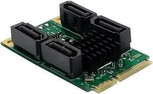 FOR Pcie To 4 Ports SATA3.0 6Gbps Hard Disk Adapter Card Mini PCI Express To SATA 3.1 Controller Expansion Card