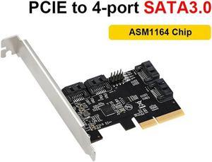 FOR PCIE X4 To 4 Port SATA3.0 Expansion Card PCIE3.0 Adapter Card 1164 Chip Expansion Card PCIE To SATA Bootable SSD