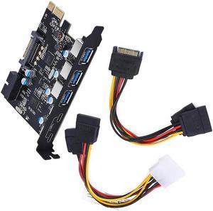 FOR 1 Set PCIE To 5 Ports USB3.0 Converter USB3.0 PCI-E Expansion Card CD Driver Internal USB 3.0